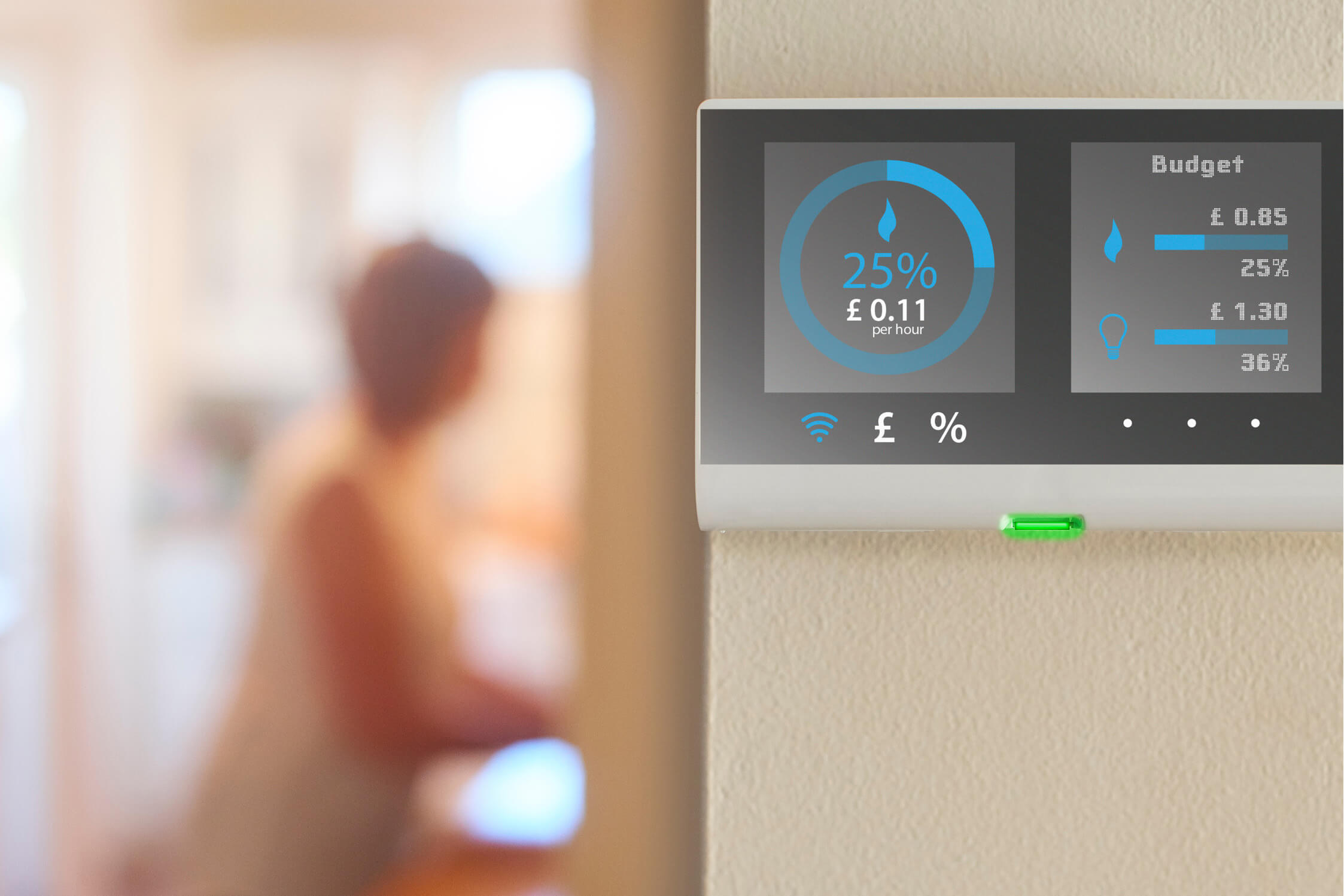 smart meter on the wall